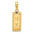 14k Gold Bar Pendant