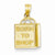 14k Gold Shopping Bag Born to Shop Pendant, Pendants for Necklace
