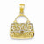 14k Gold & Rhodium Reversible Mom Handbag Pendant, Pendants for Necklace