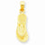 14k Gold Single Flip-Flop Pendant, Pendants for Necklace