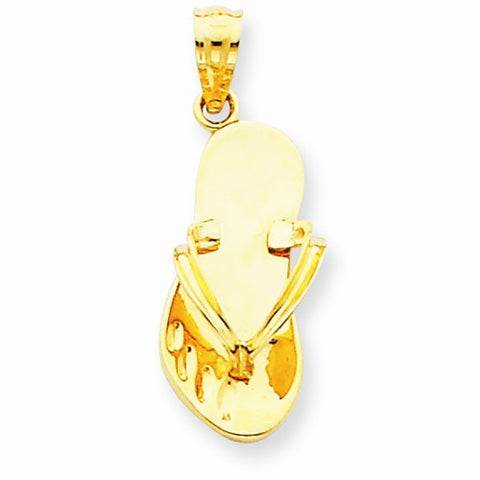 14k Gold Flip Flop pendant, Pretty Pendants for Necklace