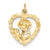 14k Gold Rose in Heart Charm hide-image