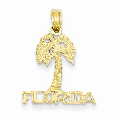 14k Gold Florida Palm Tree Pendant, Pendants for Necklace