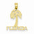 14k Gold Florida Palm Tree Pendant, Pendants for Necklace