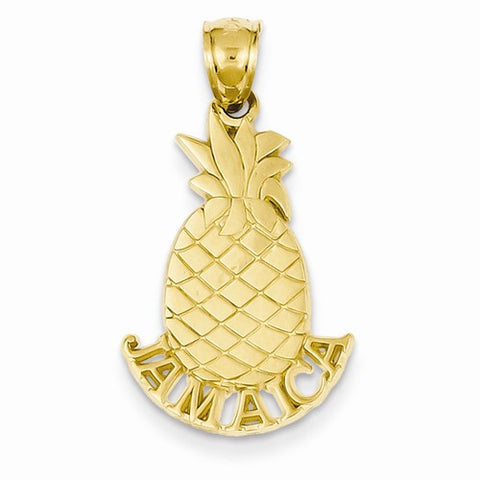 14k Gold Jamaica Pineapple Pendant, Pendants for Necklace