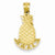 14k Gold Jamaica Pineapple Pendant, Pendants for Necklace