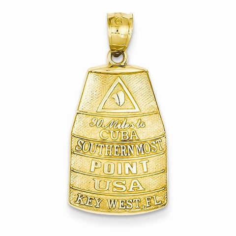 14k Gold Southern Most Point USA Key West Pendant, Pendants for Necklace