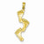 14k Gold Triple Vertical Feet Pendant, Pendants for Necklace
