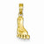 14k Gold Hang Ten Style Foot Pendant, Pendants for Necklace