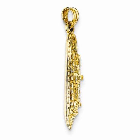 14k Gold 3-D Yacht Pendant, Pendants for Necklace