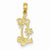 14k Gold Double Palm Trees pendant, Stylish Pendants for Necklace