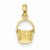 14k Gold 3-D Basket with Moveable Handle Pendant, Pendants for Necklace