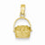 14k Gold Small Nantucket Basket Pendant, Pendants for Necklace