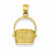 14k Gold Large Nantucket Basket Pendant, Pendants for Necklace