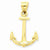 14k Gold 3-D Anchor Pendant, Pendants for Necklace