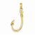 14k Gold 3-D Fishing Hook Pendant, Pendants for Necklace
