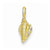14k Gold Mini Conch Shell Open Slide Pendant, Pendants for Necklace