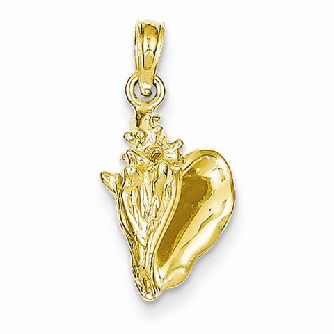 14k Gold 3-D Conch Shell pendant, Beautiful Pendants for Necklace