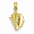 14k Gold Solid Polished Conch Shell Pendant, Pendants for Necklace