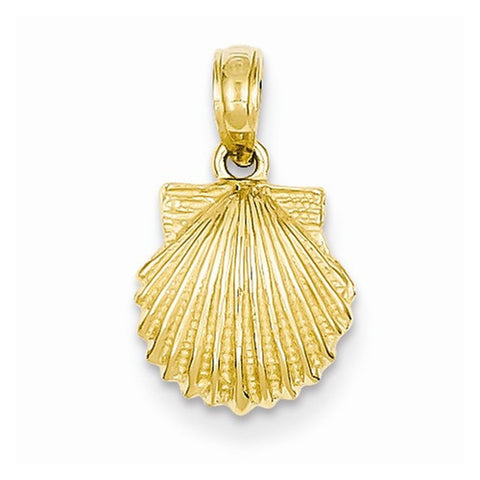 14k Gold Scallop Shell pendant, Pendants for Necklace