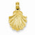 14k Gold Scallop Shell pendant, Pretty Pendants for Necklace