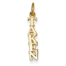 14k Gold Polished Taken Charm hide-image