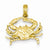 14k Gold Blue Crab pendant, Lovely Pendants for Necklace
