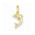 14k Gold Mini Jumping Dolphin Pendant, Pendants for Necklace