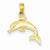 14k Gold Dolphin Jumping Pendant, Pendants for Necklace