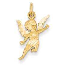14k Gold Diamond-cut Angel Charm hide-image