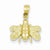 14k Gold Polished Bee Pendant, Pendants for Necklace