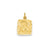 Satin & Diamond -cut Angel Charm in 14k Gold