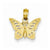 14k Gold Cut-Out Butterfly Pendant, Pendants for Necklace