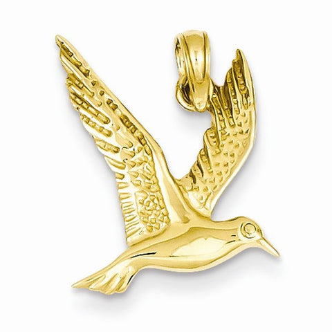 14k Gold Seagull Flying Pendant, Pendants for Necklace