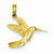 14k Gold Hummingbird in Flight Pendant, Pendants for Necklace