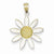 14k Gold Two-tone Flower Pendant, Pendants for Necklace