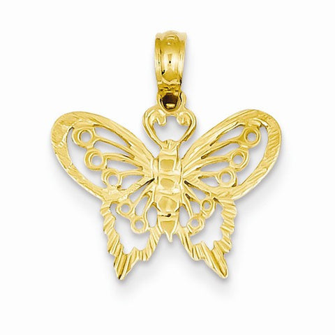 14k Gold Butterfly Cut-Out pendant, Delightful Pendants for Necklace