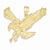 14k Gold Textured Eagle Landing pendant, Exquisite Pendants for Necklace