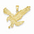14k Gold Textured Eagle Landing pendant, Fine Pendants for Necklace