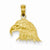 14k Gold Eagle Head pendant, Pretty Pendants for Necklace
