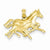 14k Gold Double Horses Running Pendant, Pendants for Necklace