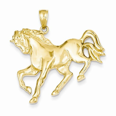 14k Gold Horse Galloping Pendant, Pendants for Necklace