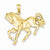 14k Gold Horse Galloping Pendant, Pendants for Necklace