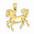 14k Gold Horse with Tail Up Pendant, Pendants for Necklace