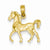 14k Gold Standing Horse Pendant, Pendants for Necklace