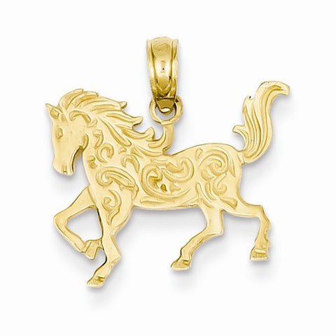 14k Gold Horse pendant, Stylish Pendants for Necklace