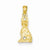 14k Gold German Shepherd Dog Pendant, Pendants for Necklace