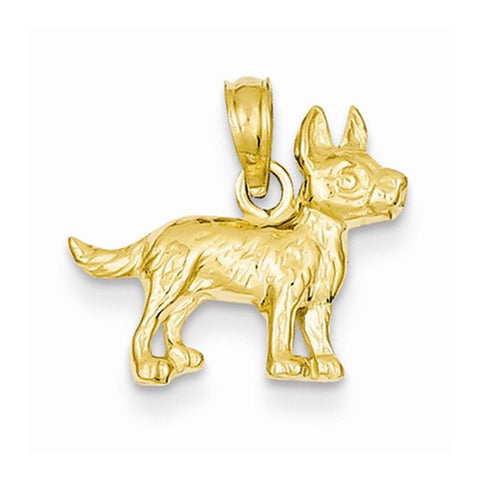 14k Gold Terrier Dog Pendant, Pendants for Necklace