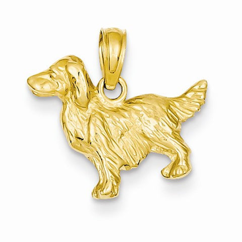 14k Gold Springer Spaniel Dog Pendant, Pendants for Necklace