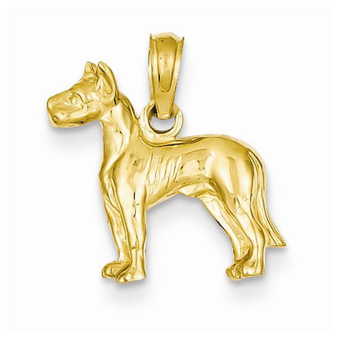 14k Gold Great Dane Dog Pendant, Pendants for Necklace